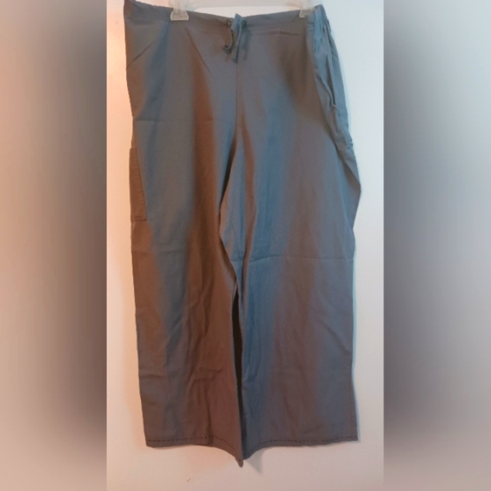 2XL, Blue Unisex, hemmed scrub pant, SB SCRUBS.